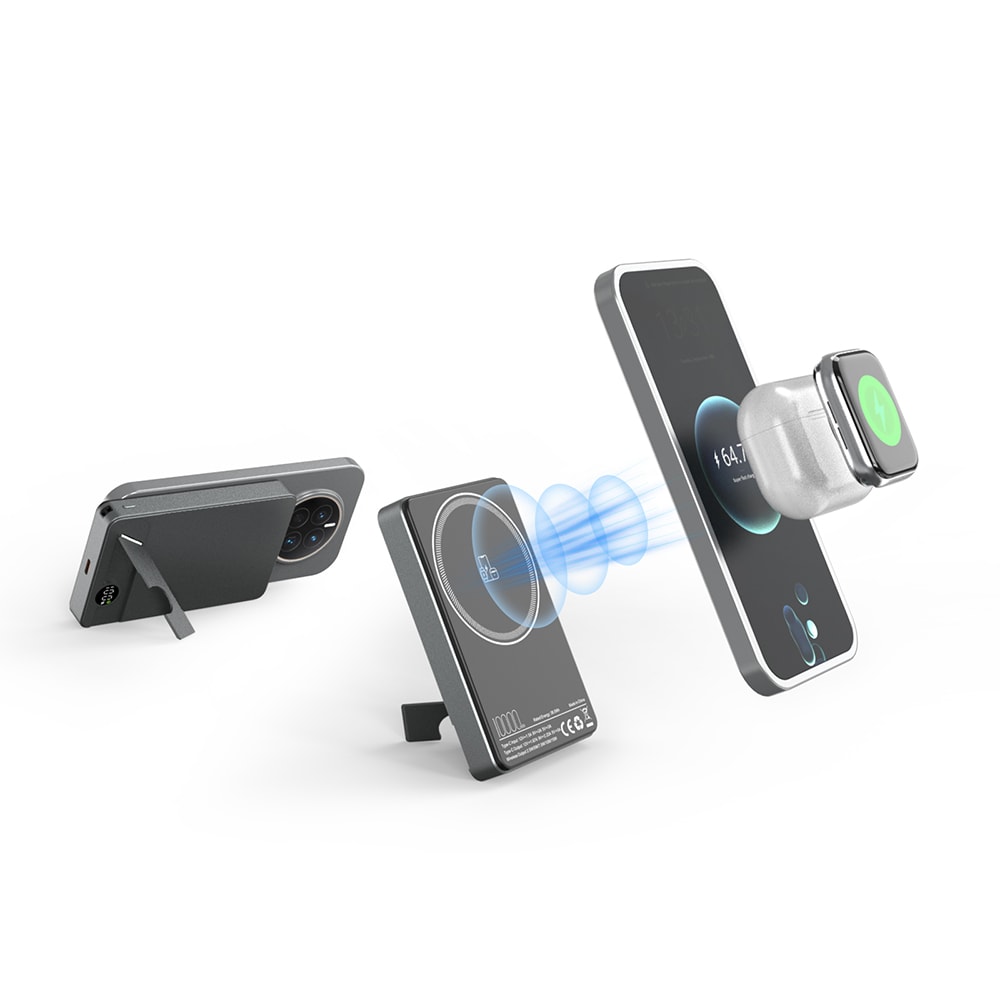 225601 KİLYOS 10.000 MAH SİYAH WİRELESS STANDLI POWERBANK