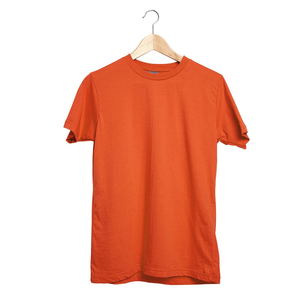 488716-XXL GARDENYA TURUNCU XXL SIFIR YAKA TİŞÖRT