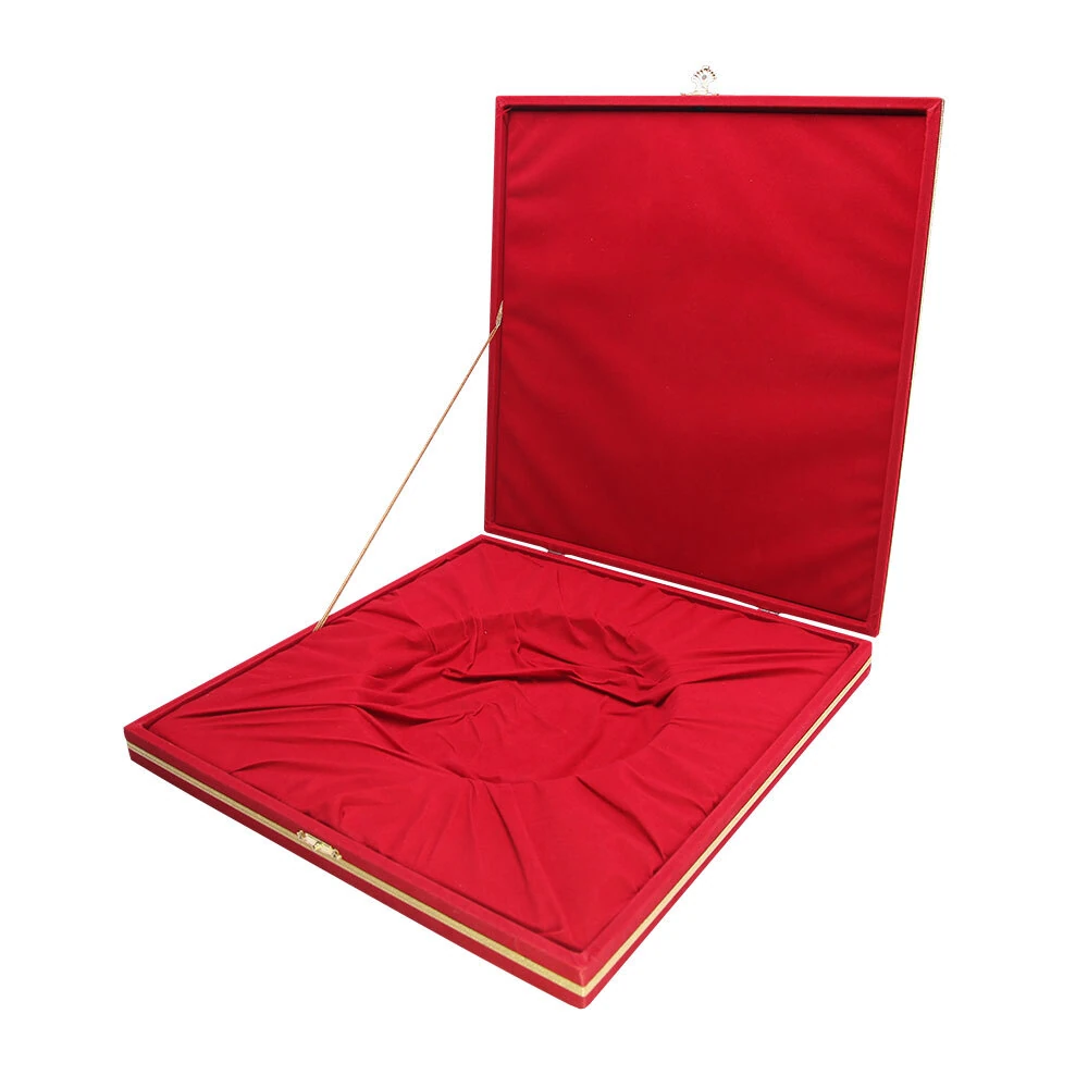 879505 DENİM LACİVERT KADİFE TABAK KUTUSU (30X30 CM)