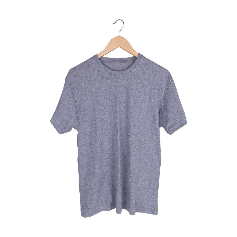 488722-XXL GARDENYA GRİ XXL SIFIR YAKA TİŞÖRT