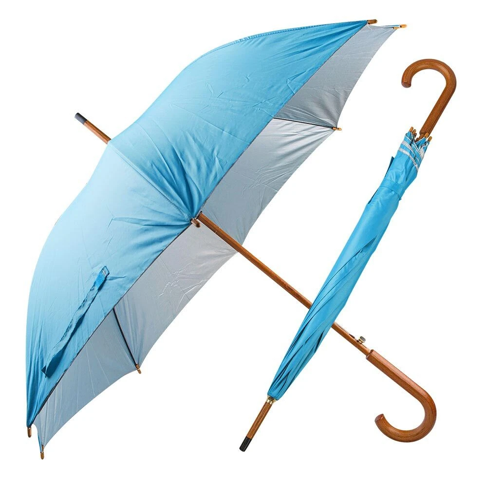 489704 MANGOSTAN KIRMIZI AHŞAP SAPLI ŞEMSİYE