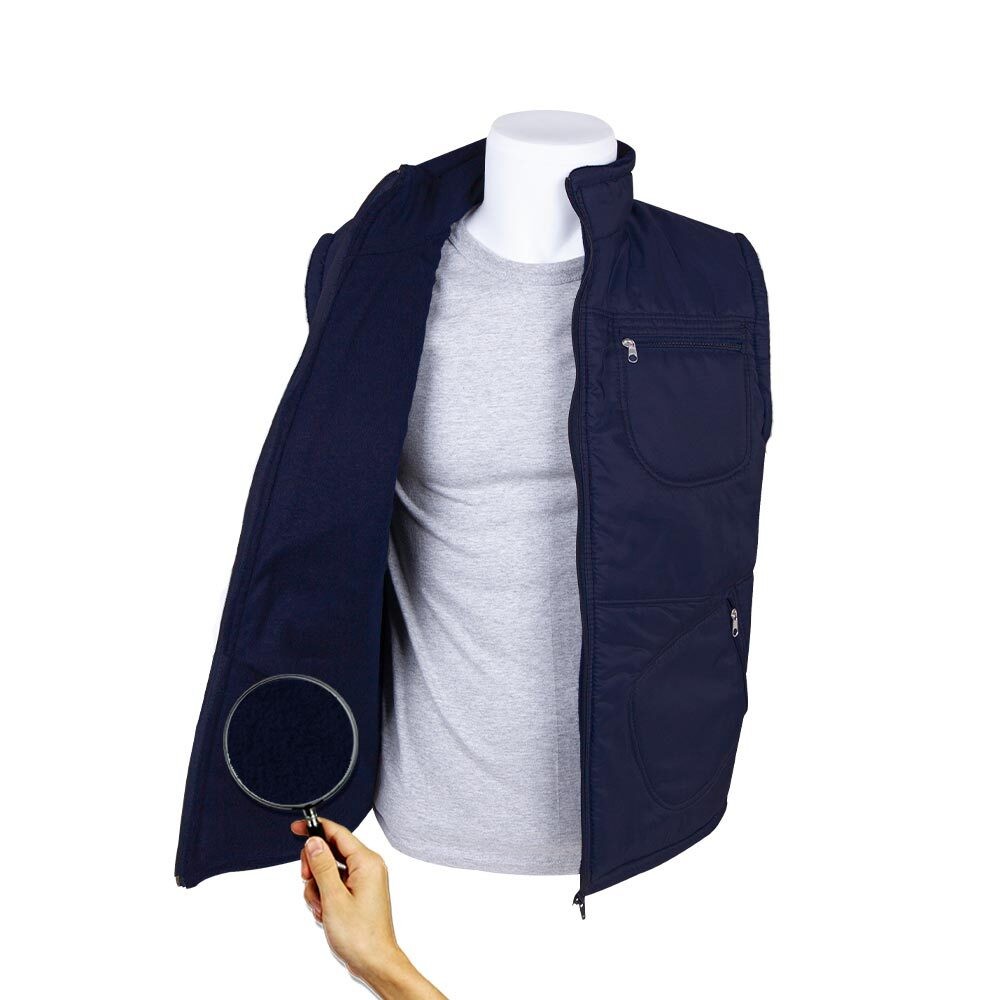 948005-XXL ALASKA LACİVERT ÜÇ CEPLİ ŞİŞME YELEK  XXL