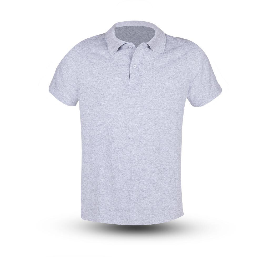 488922-L AÇELYA GRİ L POLO YAKA TİŞÖRT