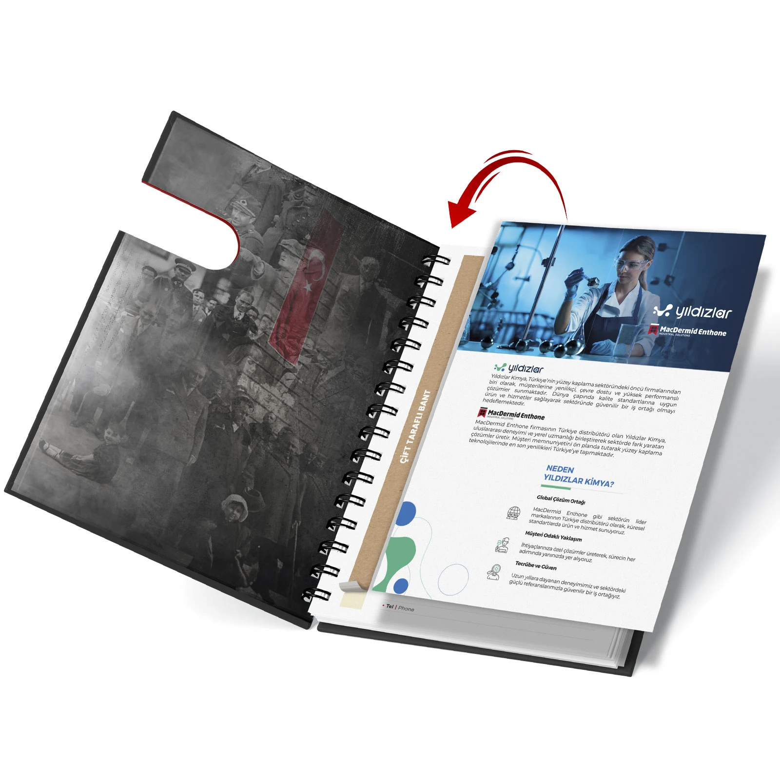 311601 PARLA KUŞE MUKAVVA SIVAMA SPİRALLİ DEFTER (15X21CM)