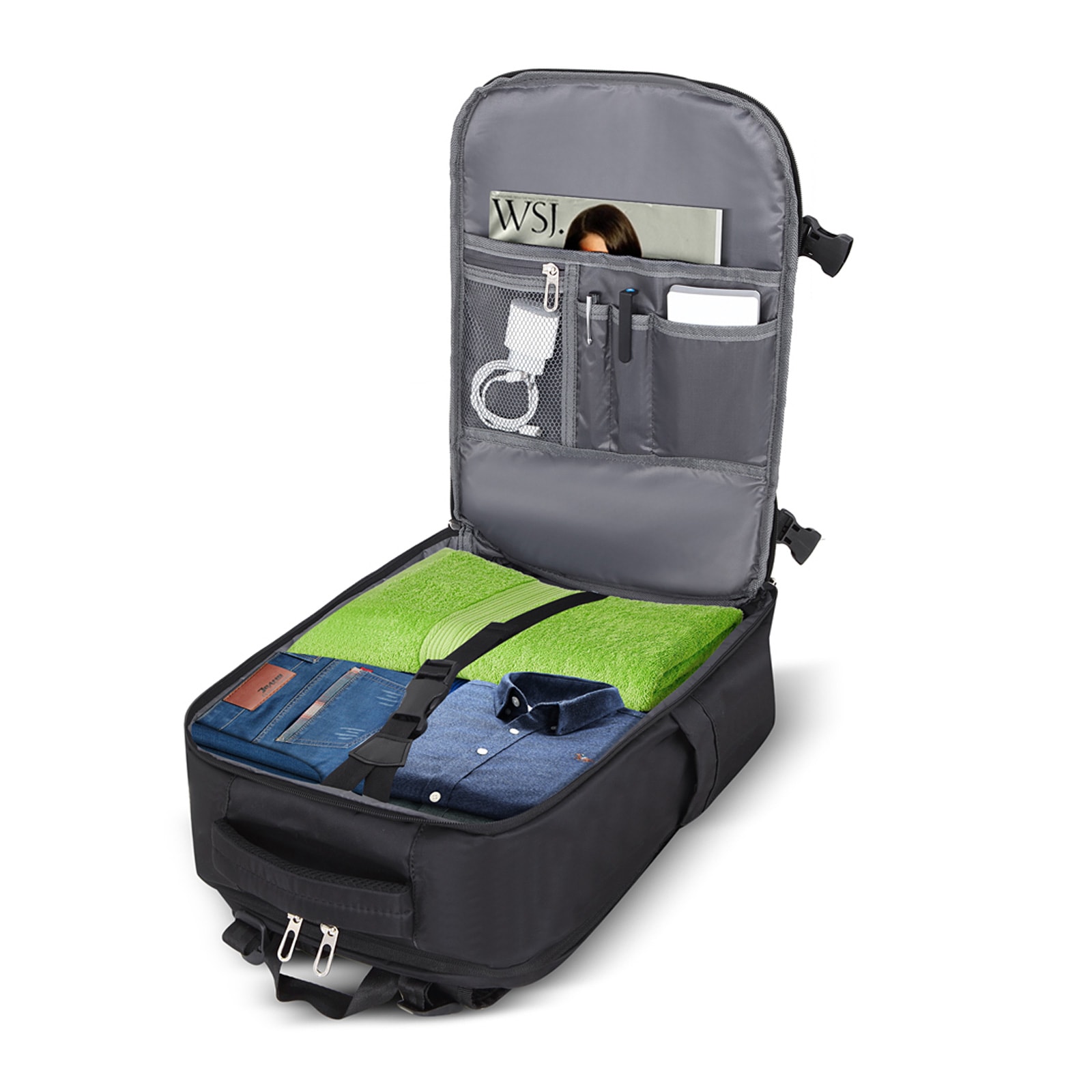 404601 GEZGİN SİYAH LAPTOP BÖLMELİ SIRT ÇANTASI