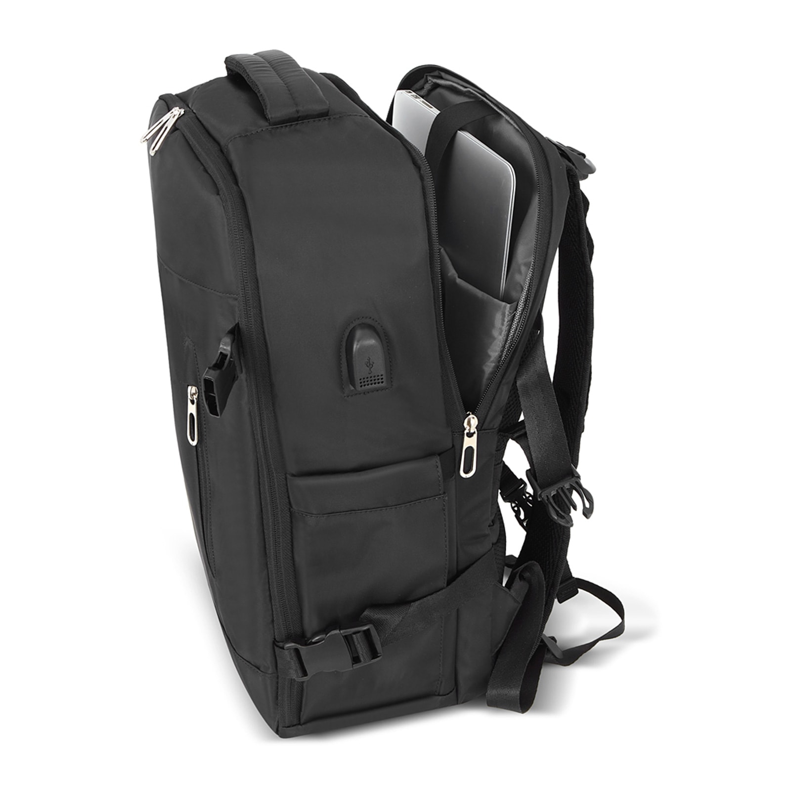 404601 GEZGİN SİYAH LAPTOP BÖLMELİ SIRT ÇANTASI