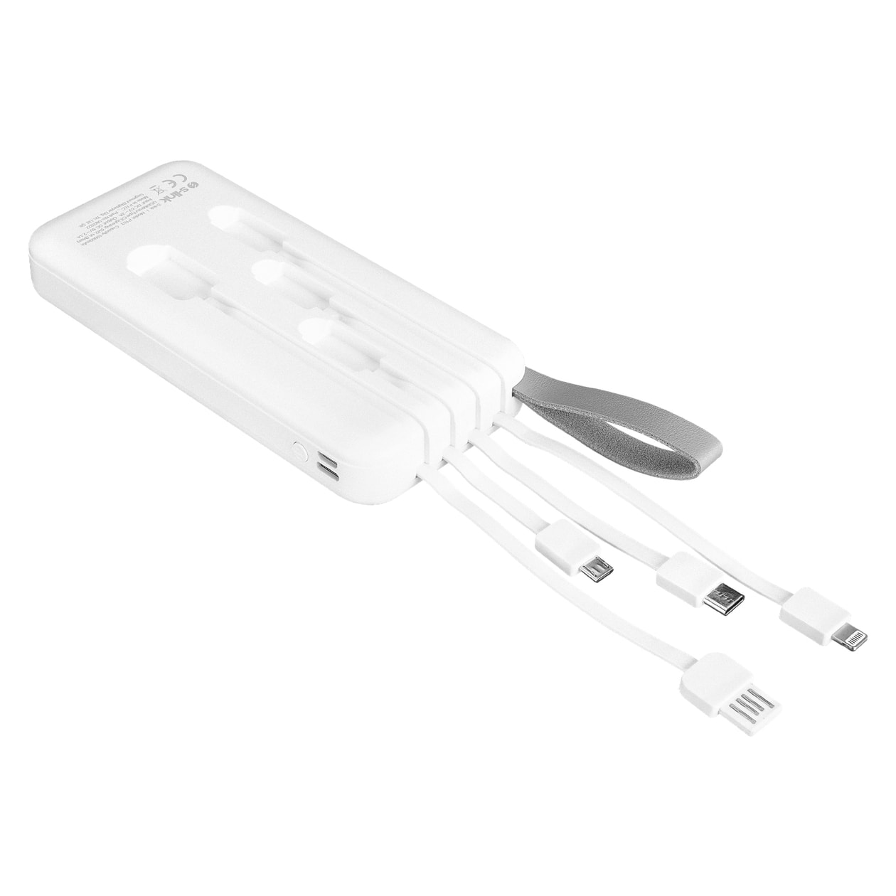 225802 GÖKPINAR BEYAZ 10000 MAH LED AYDINLATMALI POWERBANK