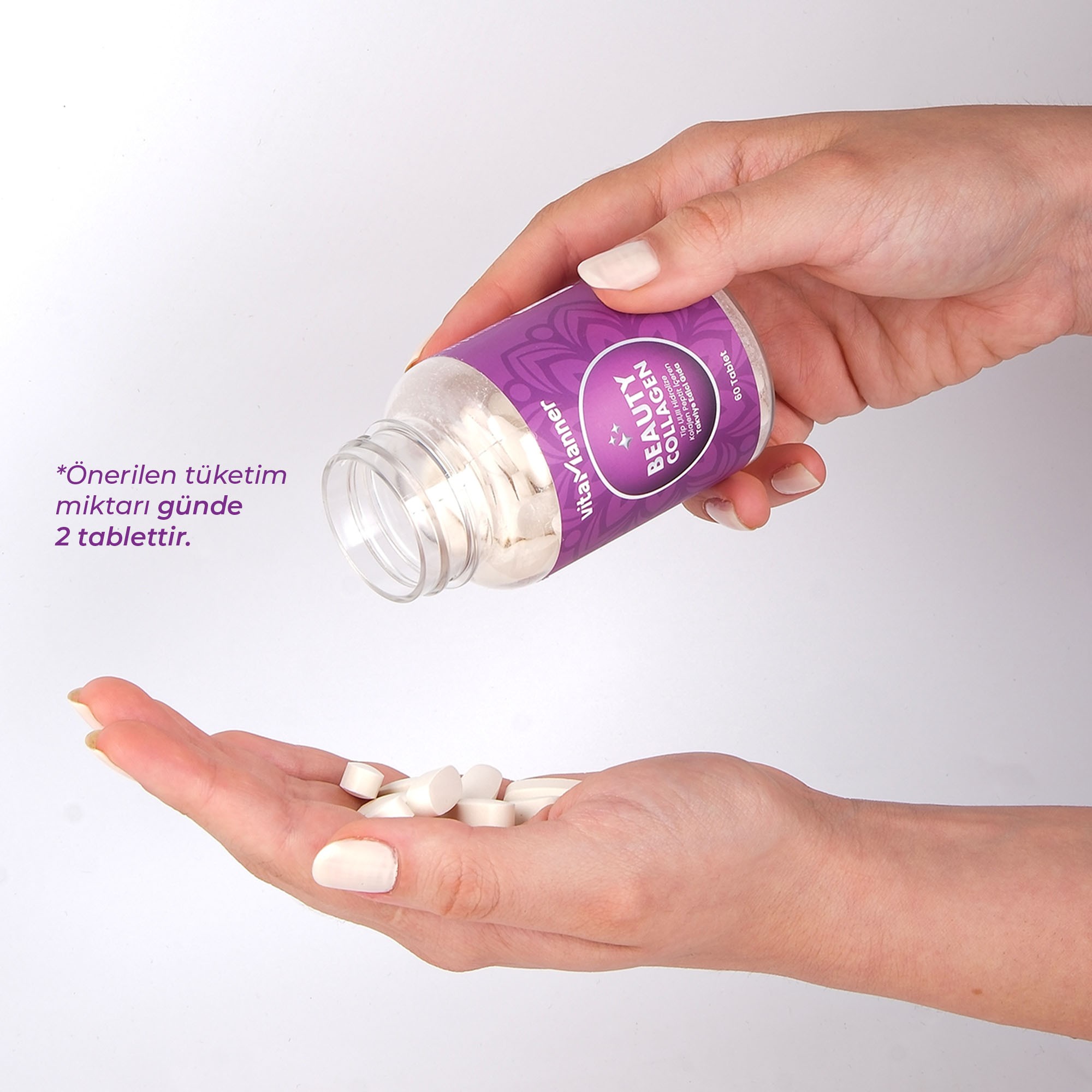 Beauty Collagen Tip 1, Tip 2, Tip 3, Vitamin C, Selenyum, Biotin İçeren Takviye Edici 60 Tablet
