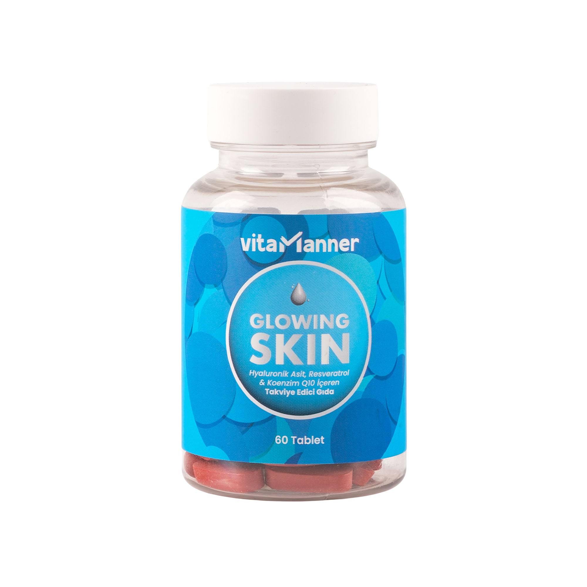 Glowing Skin Hyaluronic Acid, Glutatyon, Resveratrol, Coenzim Q10 Takviye Edici 60 Tablet