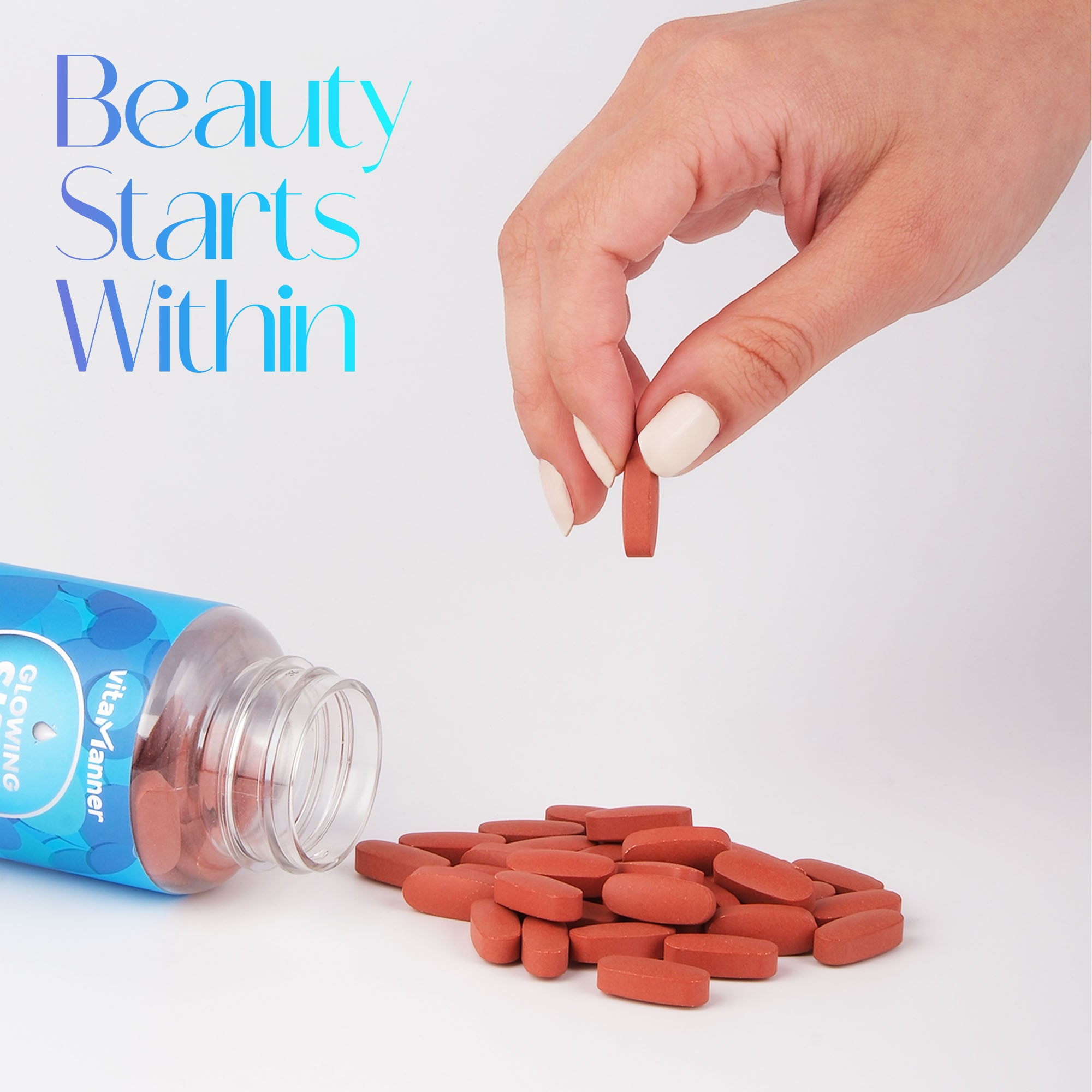 Glowing Skin Hyaluronic Acid, Glutatyon, Resveratrol, Coenzim Q10 Takviye Edici 60 Tablet