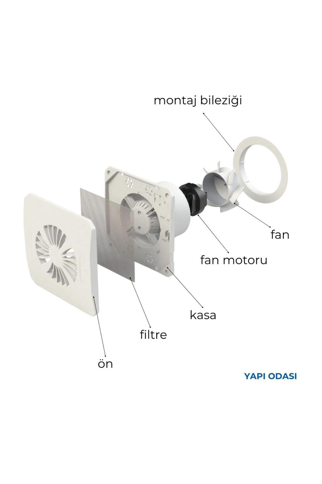 120’lik Mutfak, Banyo Ve Tuvalet Aspiratör Havalandırma Fanı