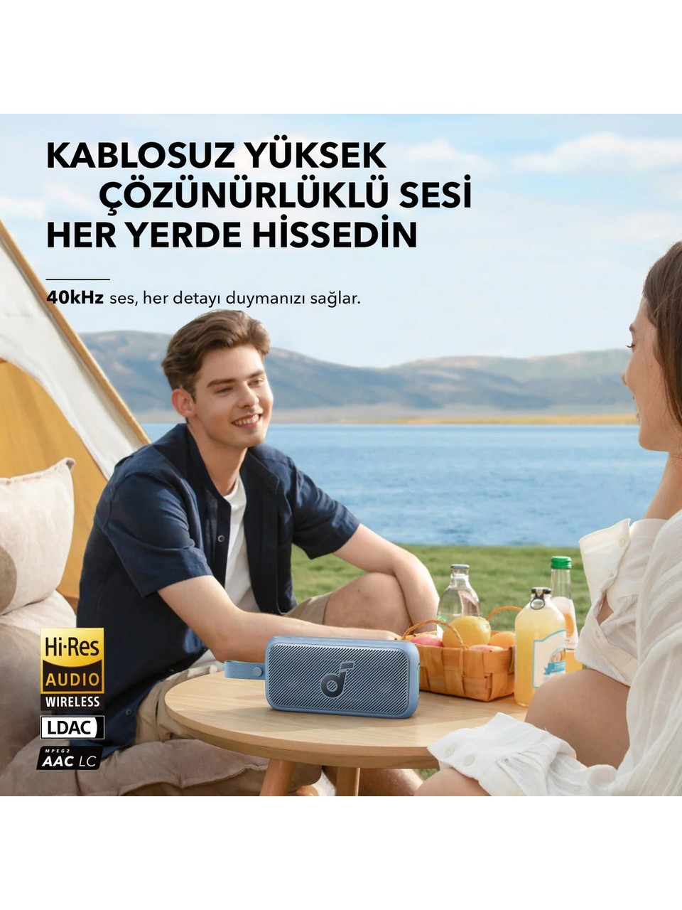 Anker Soundcore Motion 300 Taşınabilir Bluetooth Hoparlör - 30W Stereo Ses - Hi-Res & SmartTune - 13 Saate Varan Şarj - IPX7