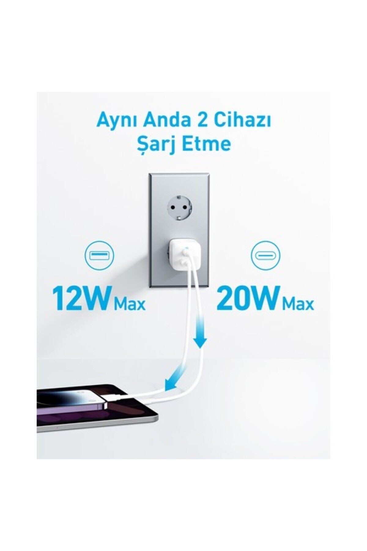 323 33w Usb-c Usb-a Şarj Cihazı Adaptör - A2331 - Beyaz