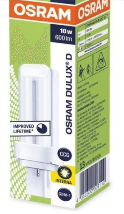 Osram Dulux D 10W Kırık Beyaz Işık Geçme Soketli Lamba - 2Pın - Dd.10/21-840 