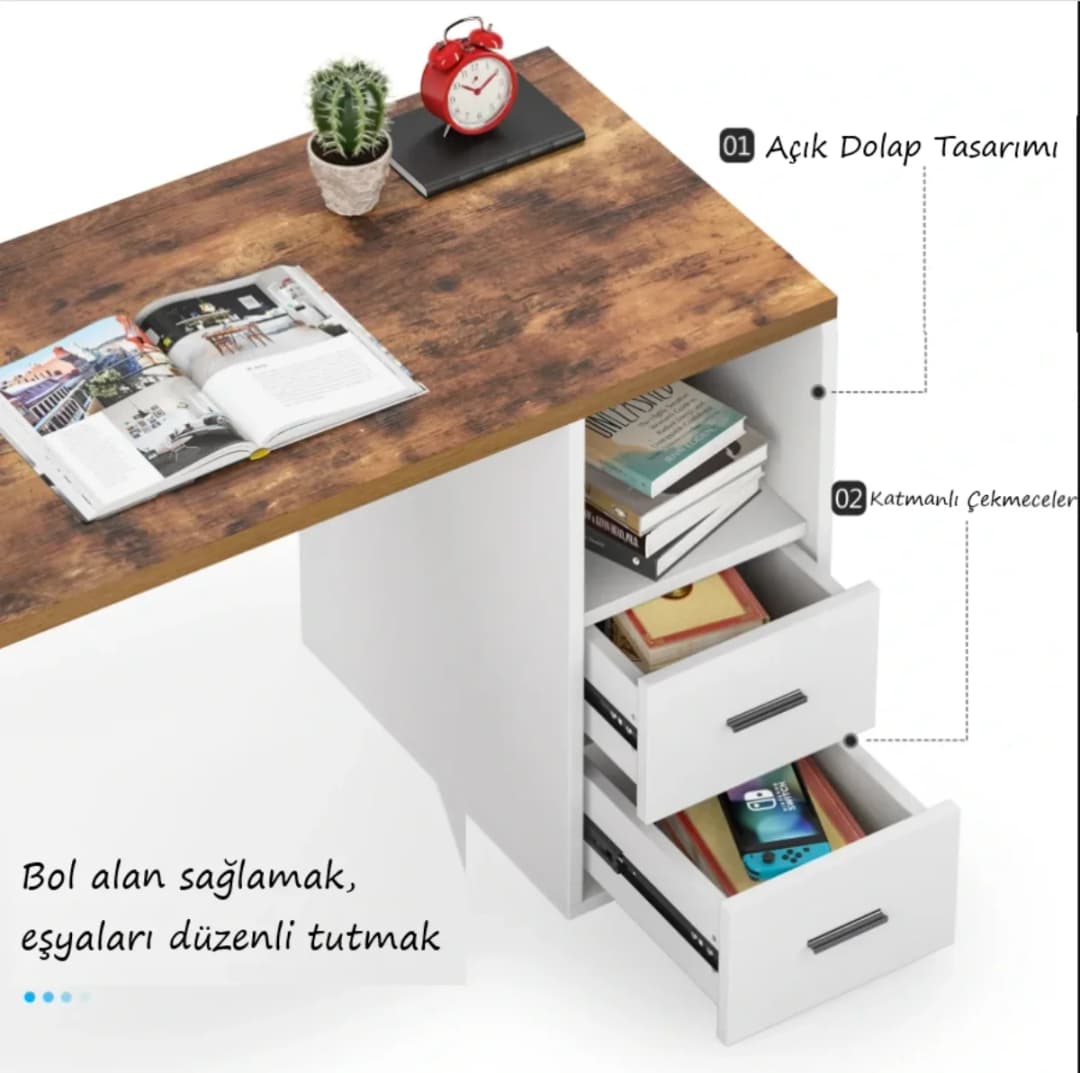 Zizuva Zurich Çekmeceli Çalışma Masası | CM56589
