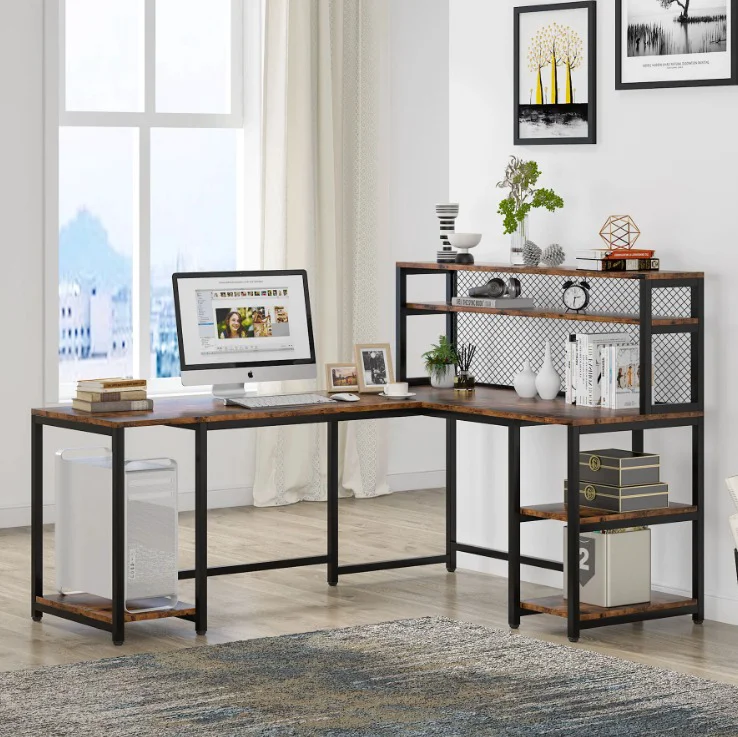 Zizuva Berlin Telli Ceviz L Model Çalışma Masası | CM1052