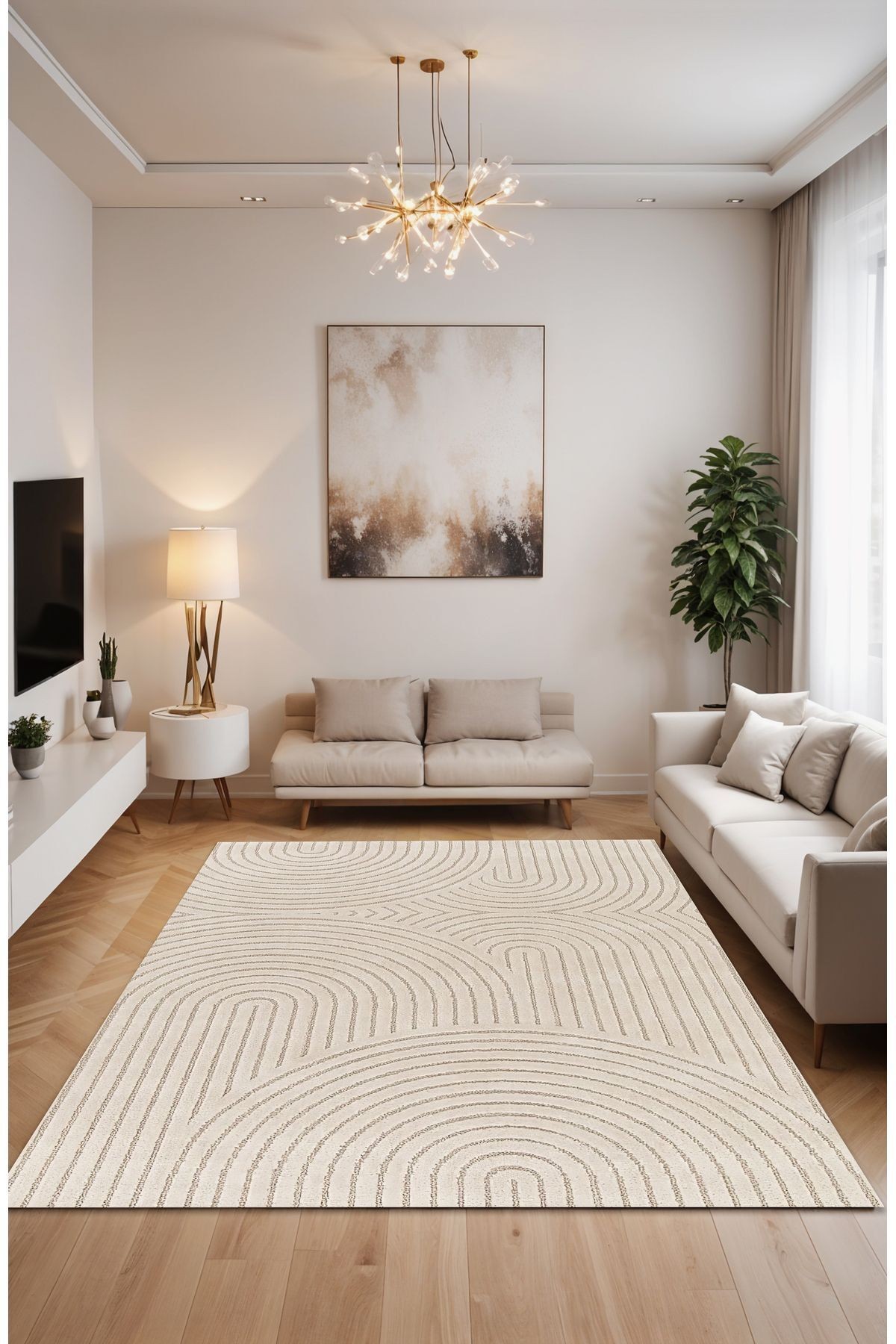 Dijital Baskı Modern Dekoratif Makinada Yıkanabilir Salon Halısı Mutfak Halısı Yolluk Koridor Halısı
