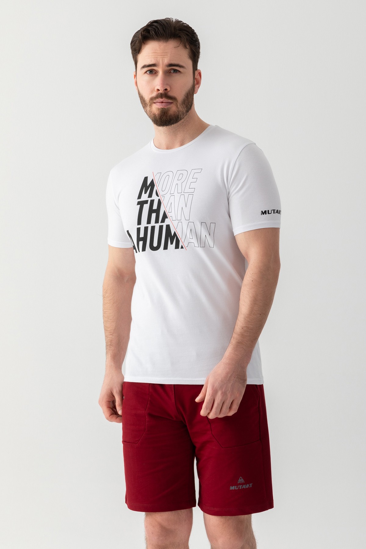 Mutant Motto Slim Fit Tişört Beyaz