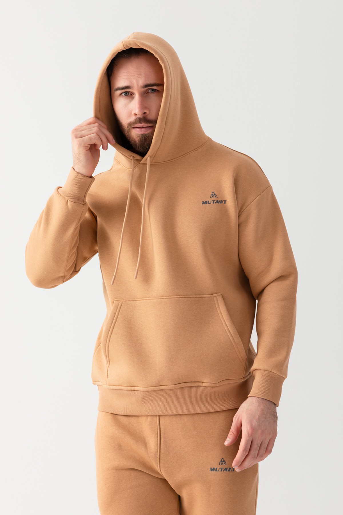 Mutant Essential Oversize Kapüşonlu Sweatshirt Camel