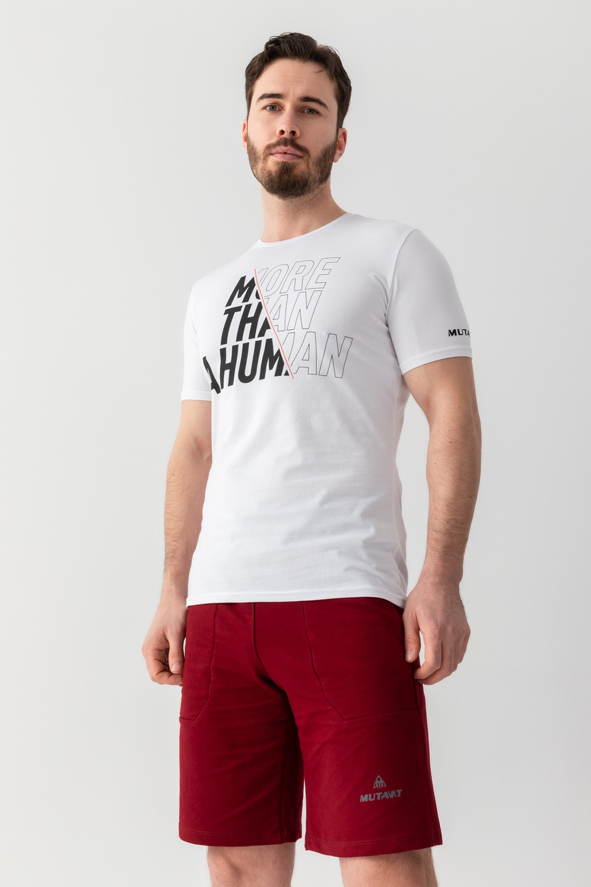 Mutant Motto Slim Fit Tişört Beyaz