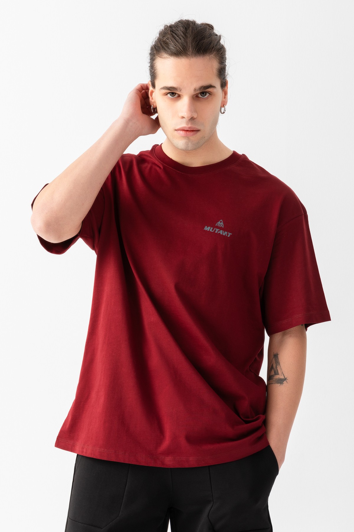 Mutant Essential Oversize Tişört Bordo