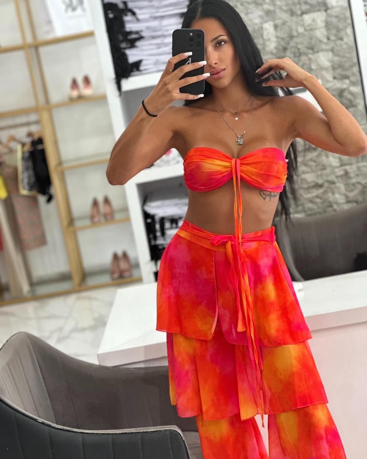 Pantolon Crop ikili takım