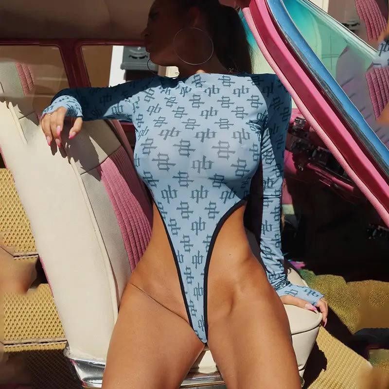 Dijital Desen Bodysuit
