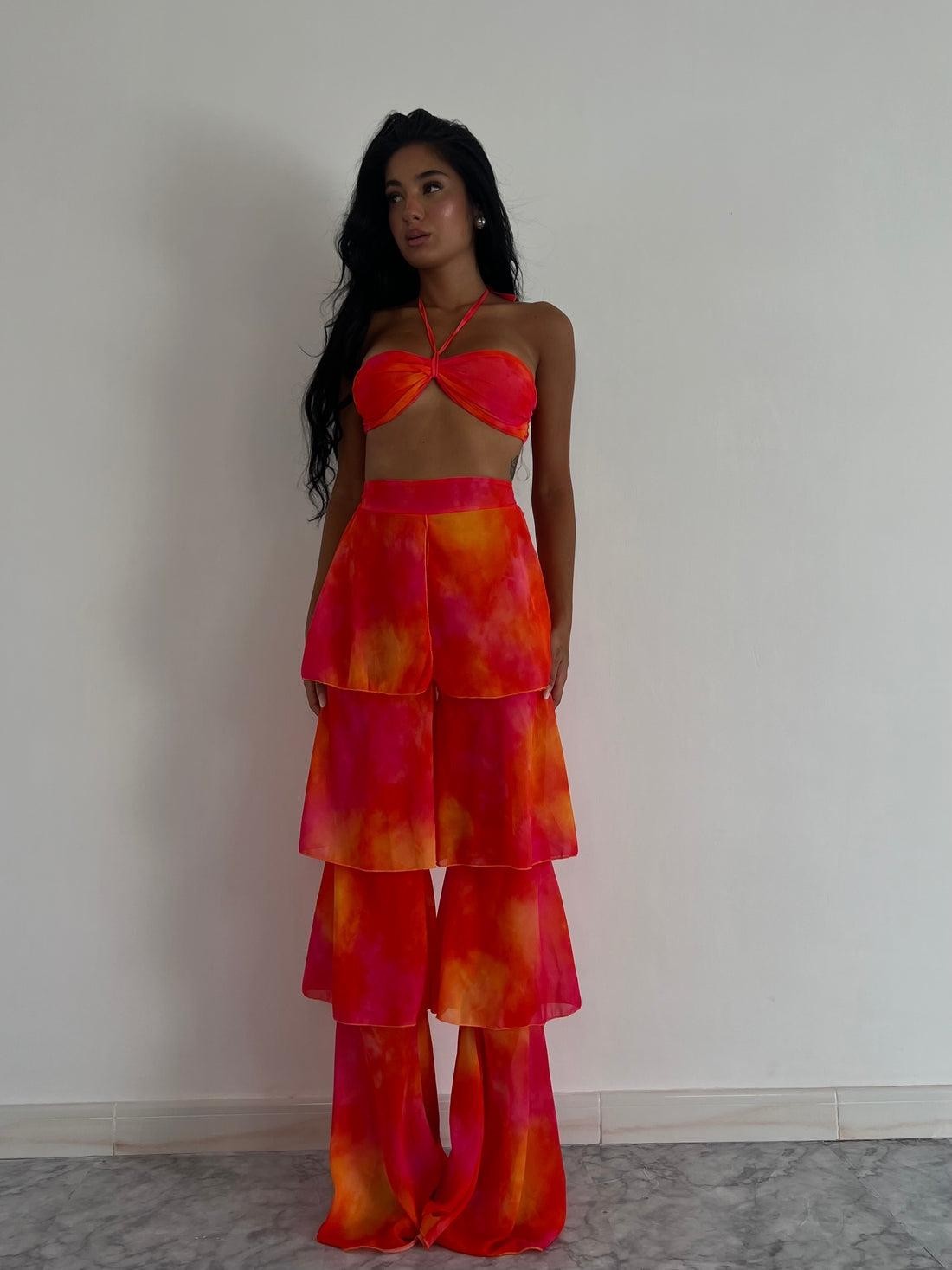 Pantolon Crop ikili takım