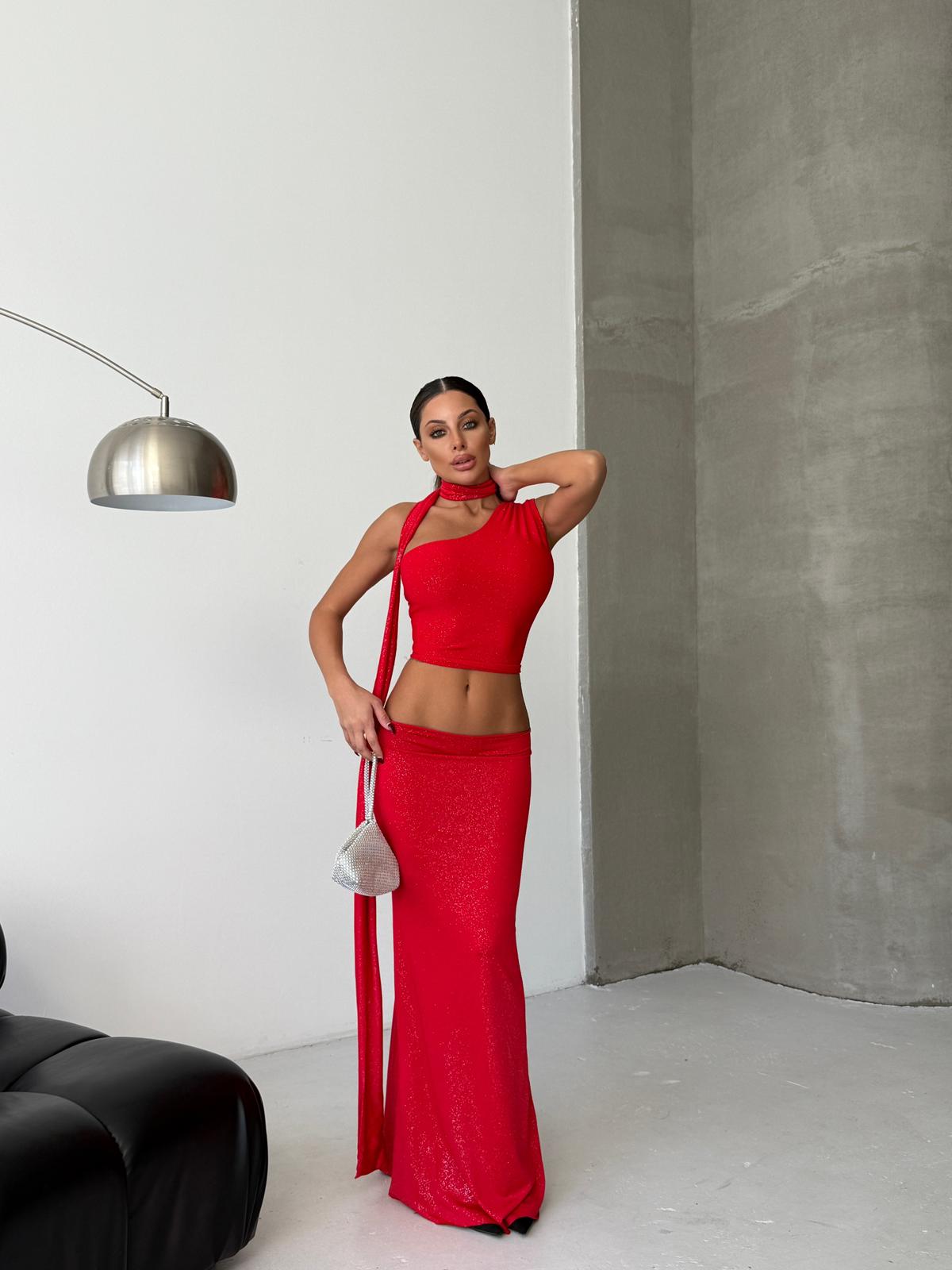 Simli ikili takım - Kırmızı