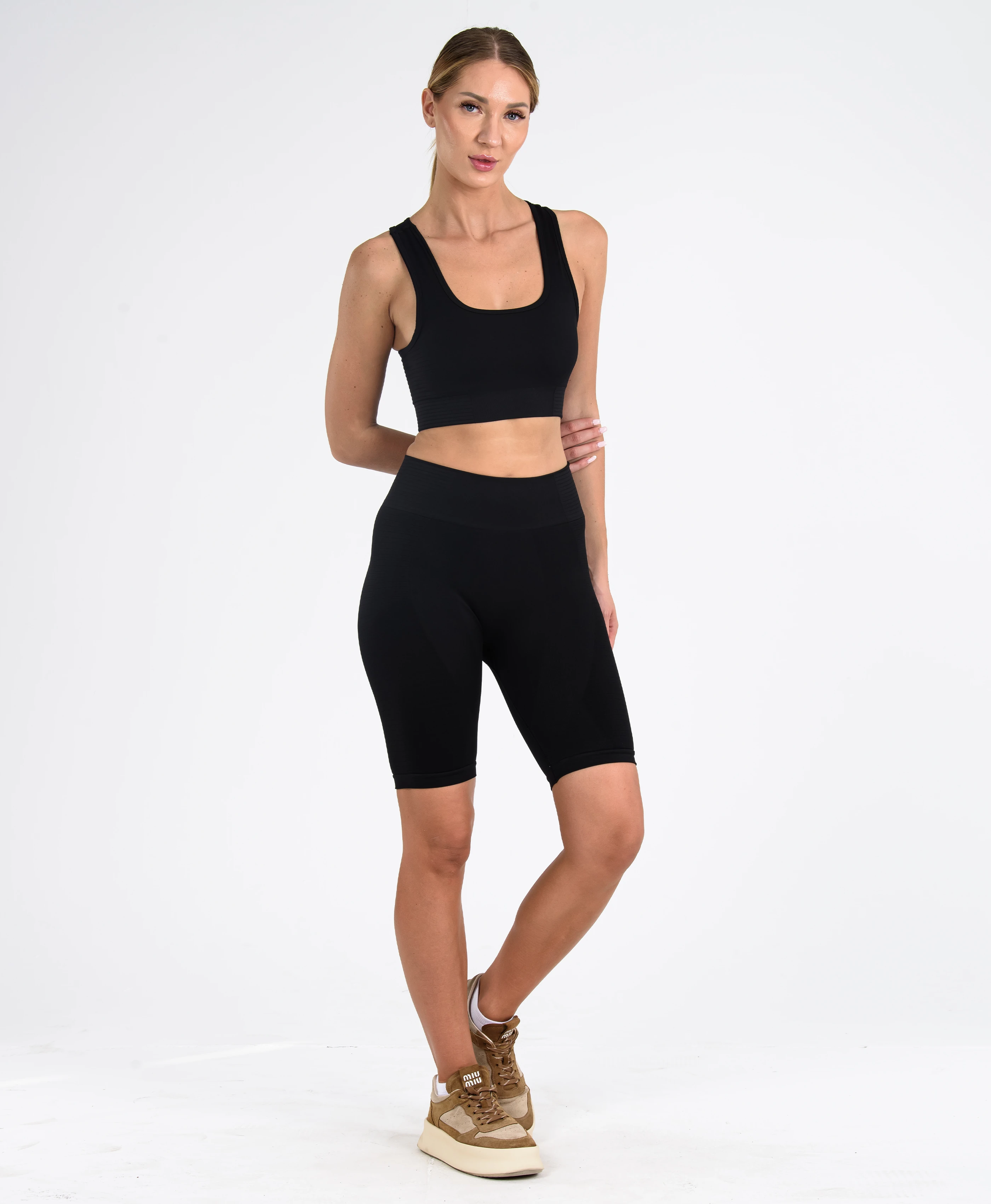 Vita Seamless Şort - Siyah