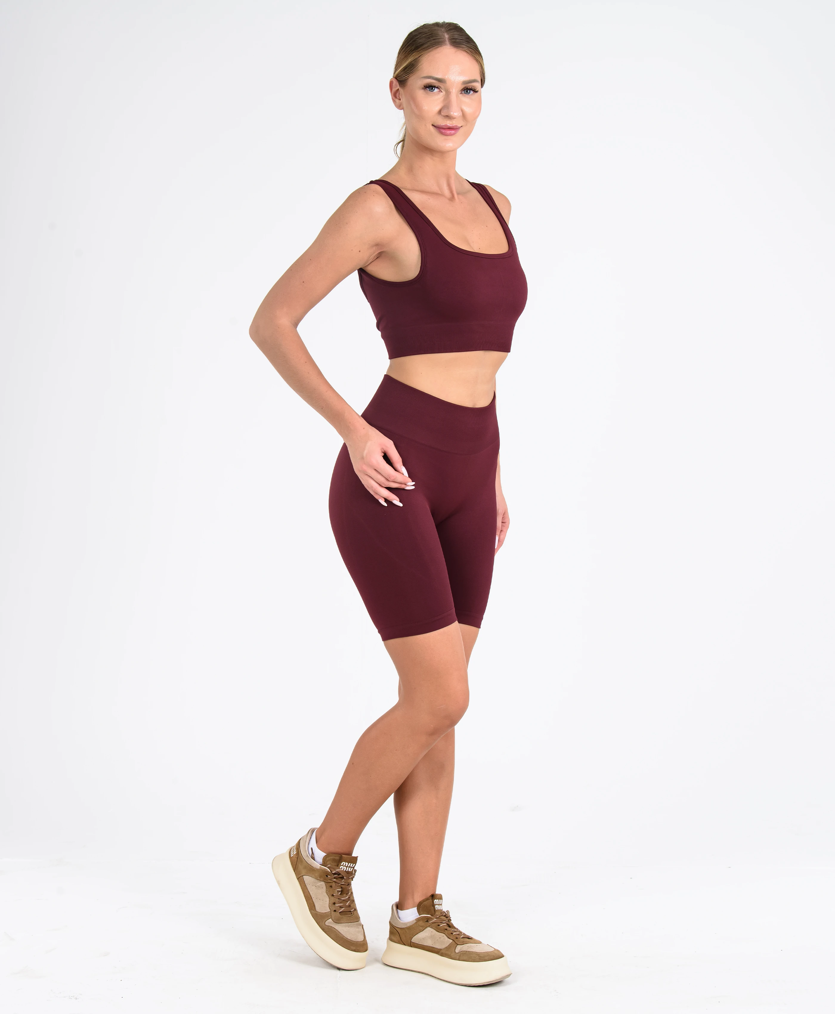 Form Seamless Şort - Bordo