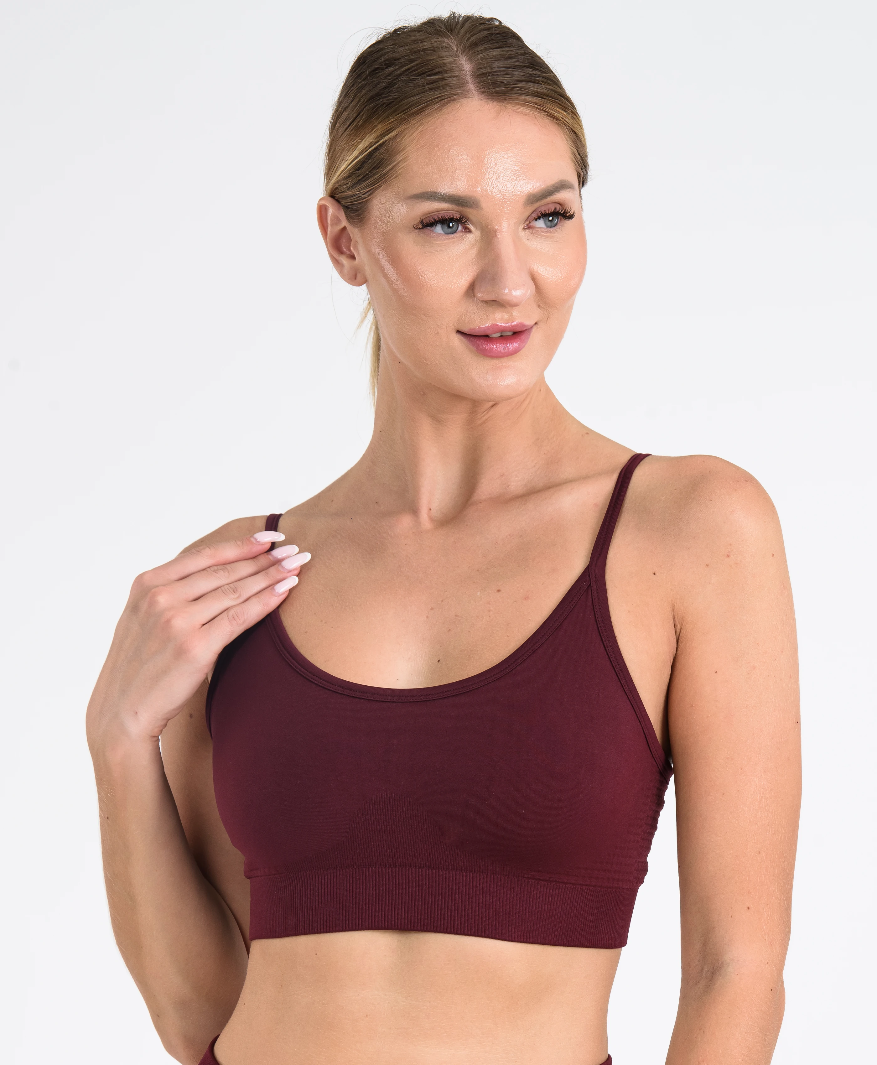 Core Ayar Askılı Seamless Bralet - Bordo