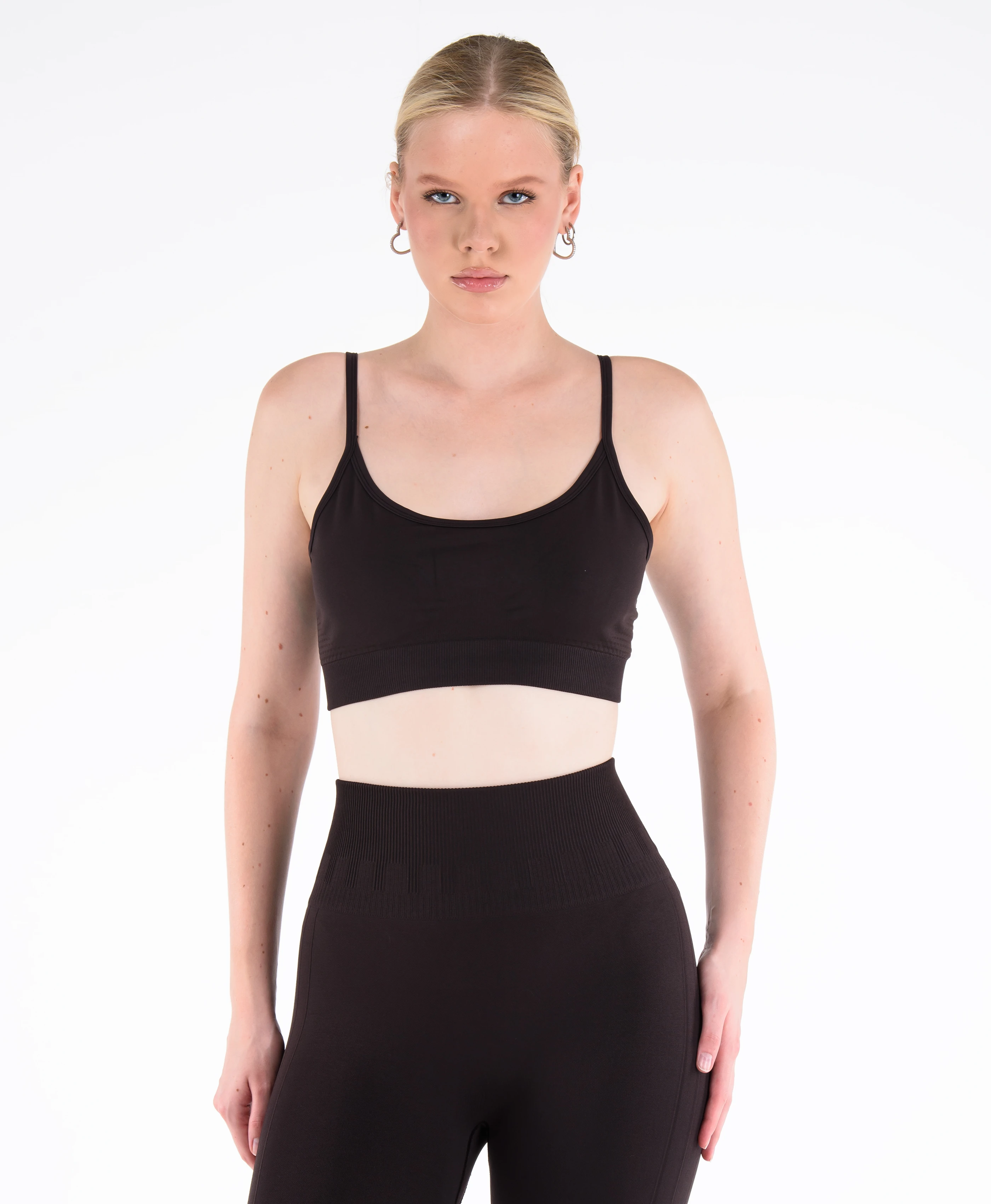 Core Ayar Askılı Seamless Bralet - Kahverengi
