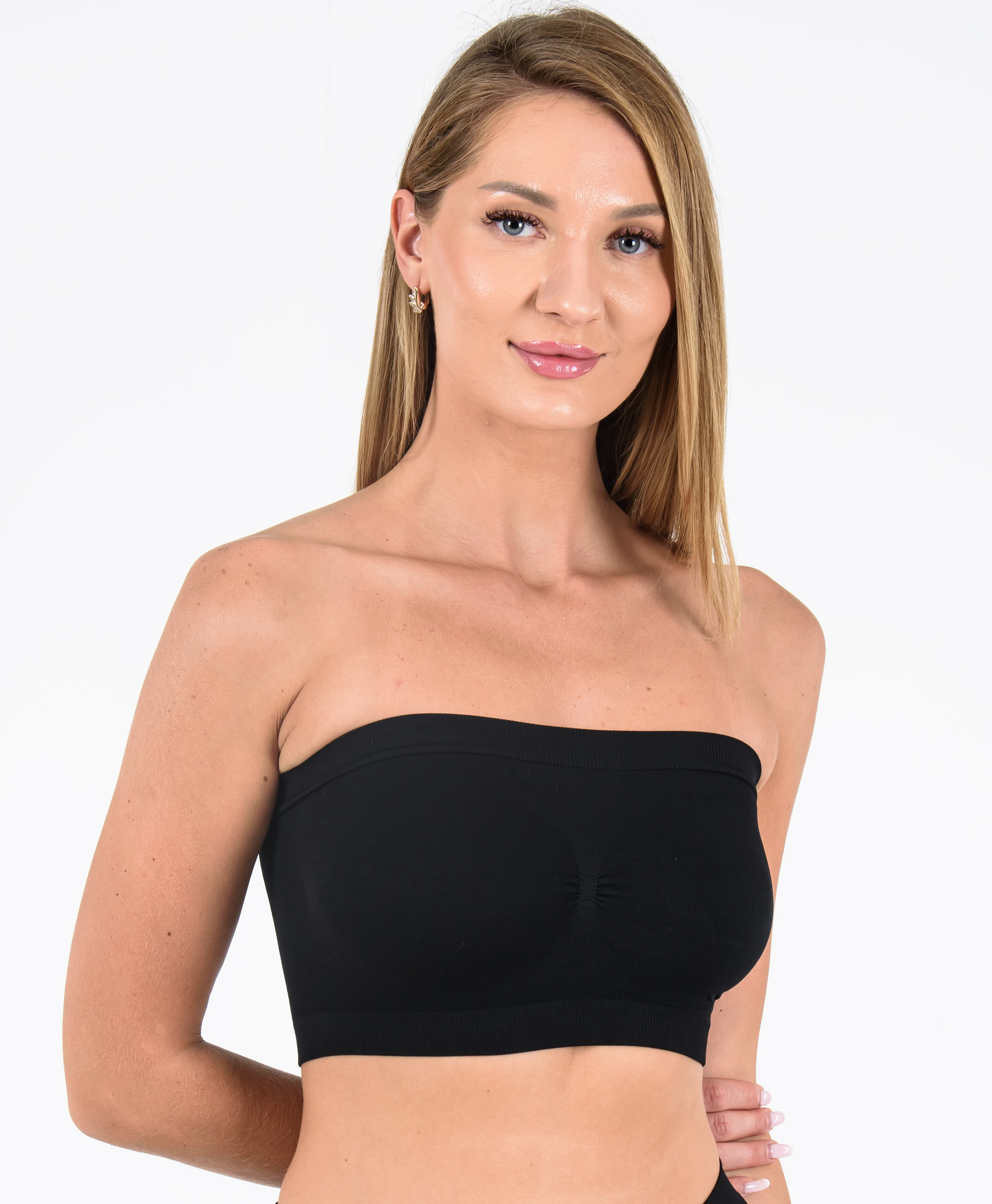 3'lü Seamless Strapless - Siyah