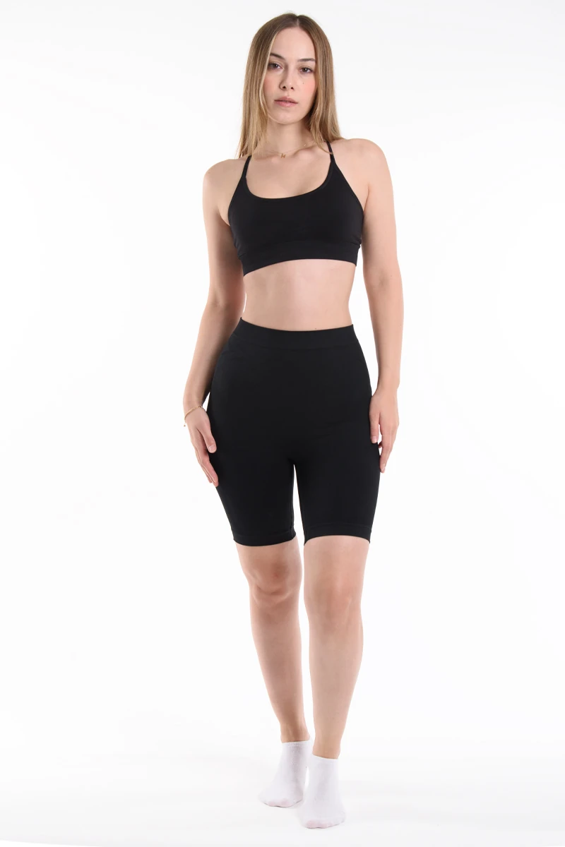 Seamless paçalı korsede - Siyah