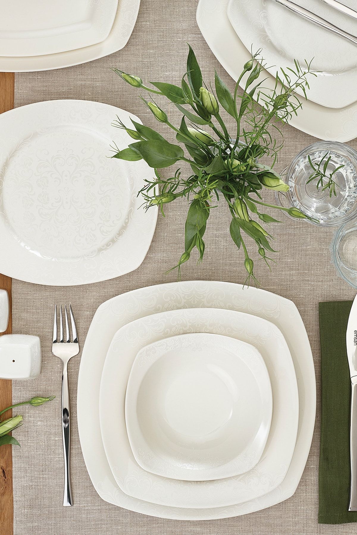 Lilyum 60 Parça 12 Kişilik Porselen Yemek Takımı