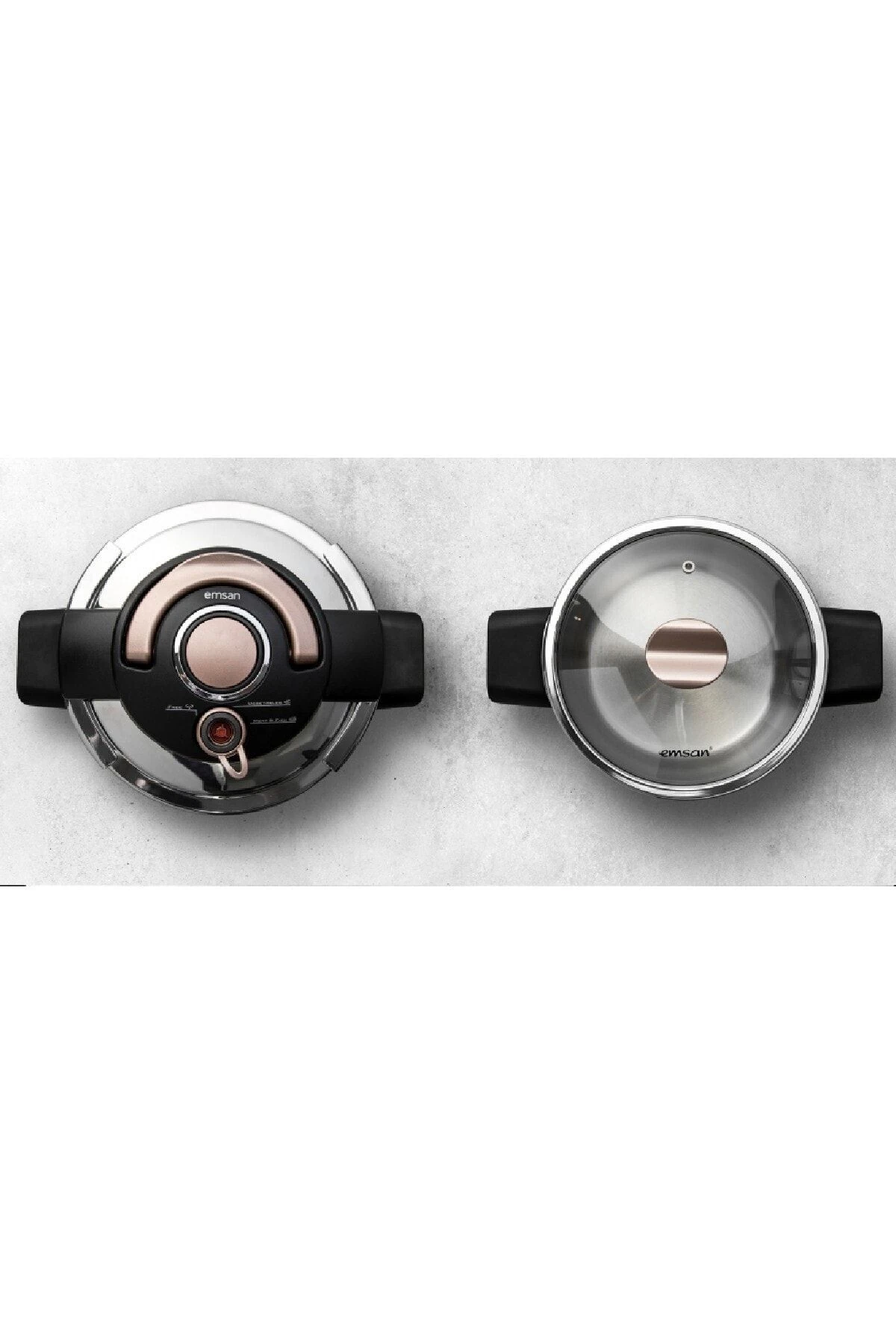 Innocook Düdüklü Tencere Seti Golden Pink 4 6,5 Lt