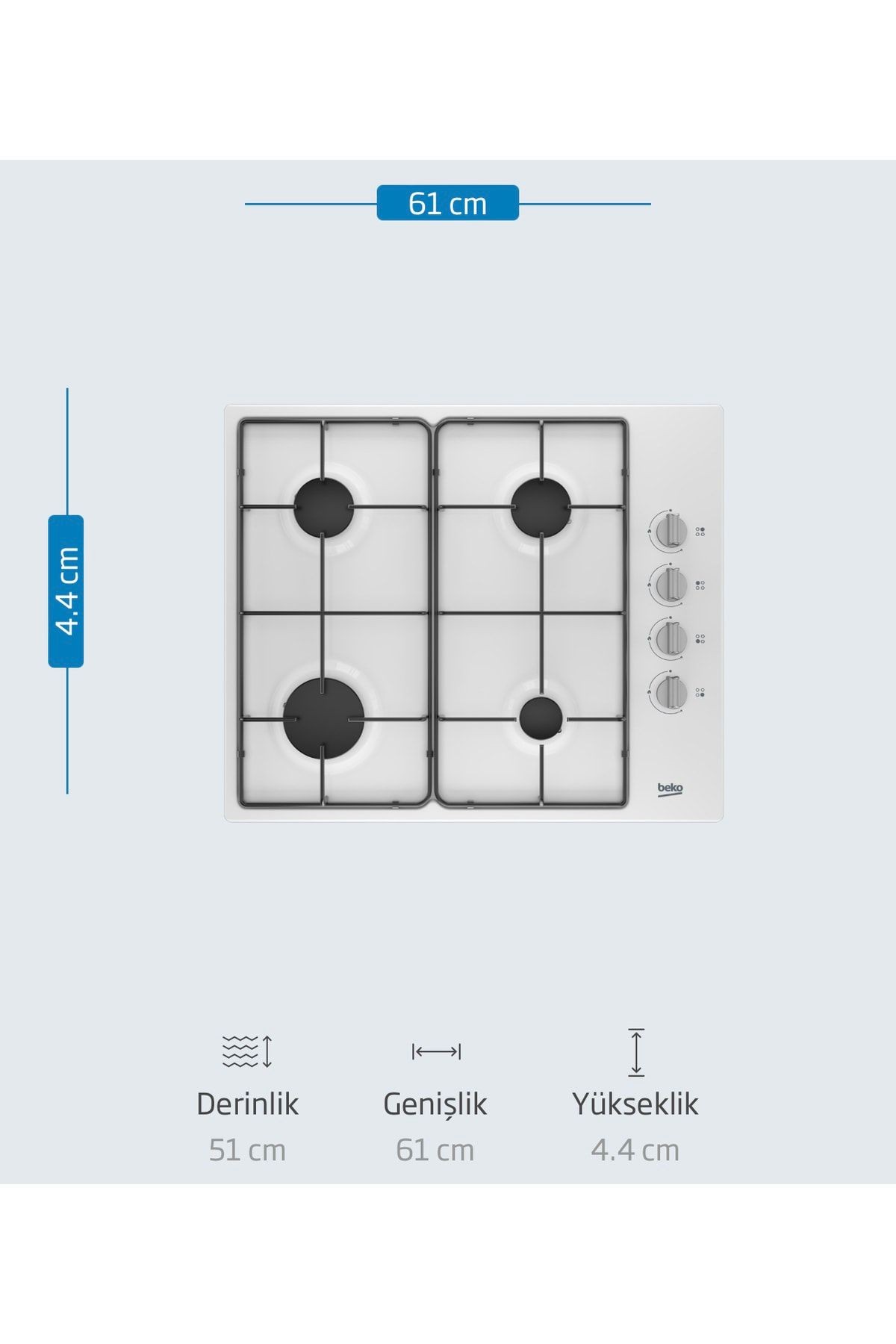 Bomd D 6110 Eb Metal Tablalı Ocak