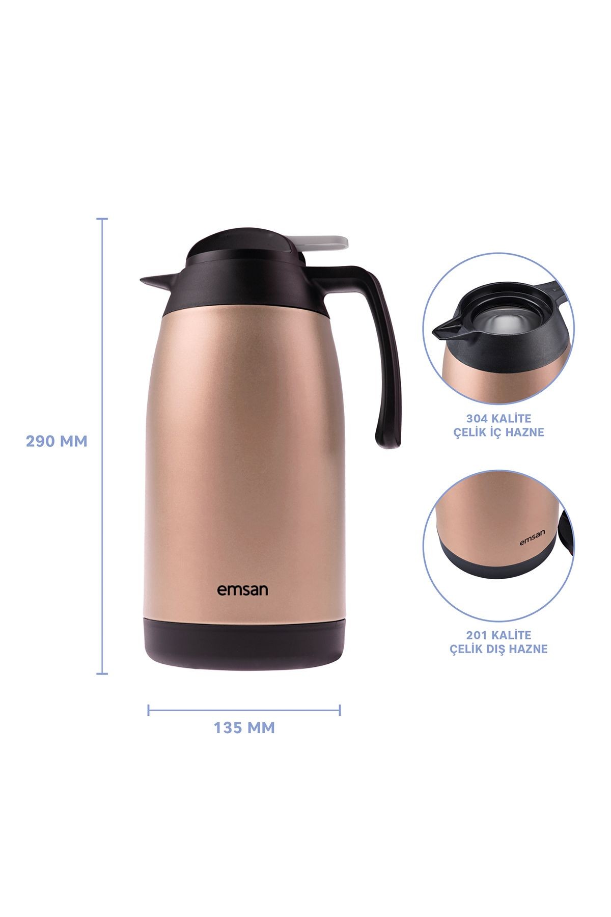 New Vega Termos Rose Gold 2,1 Litre