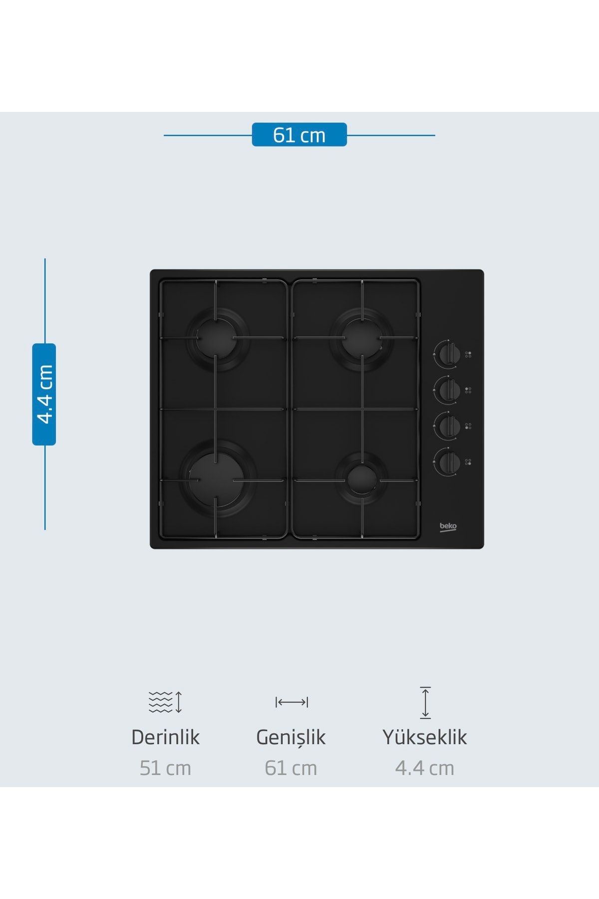 Bomd D 6110 Es Metal Tablalı Ocak