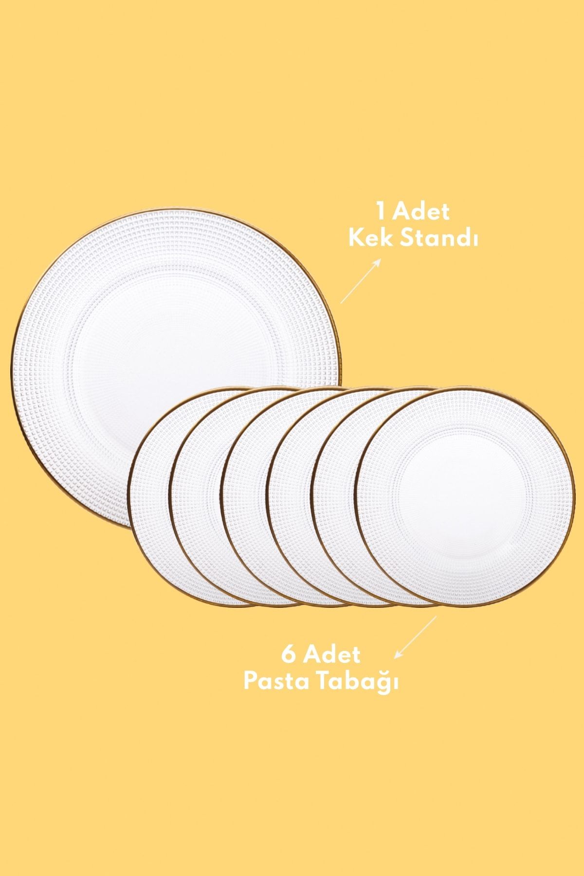 Glorie Kek Saati 7 Parça Pasta Takımı