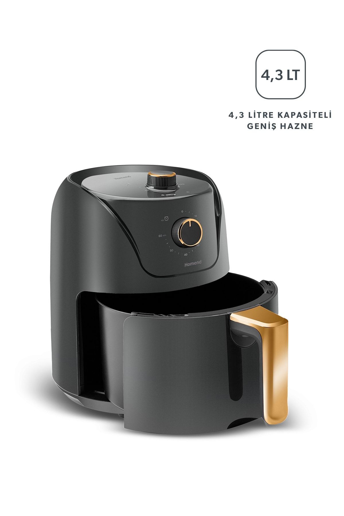 Airfryday 2504h 8 Farklı Programlı, Yağsız fritöz 4,3 Litre Airfryer