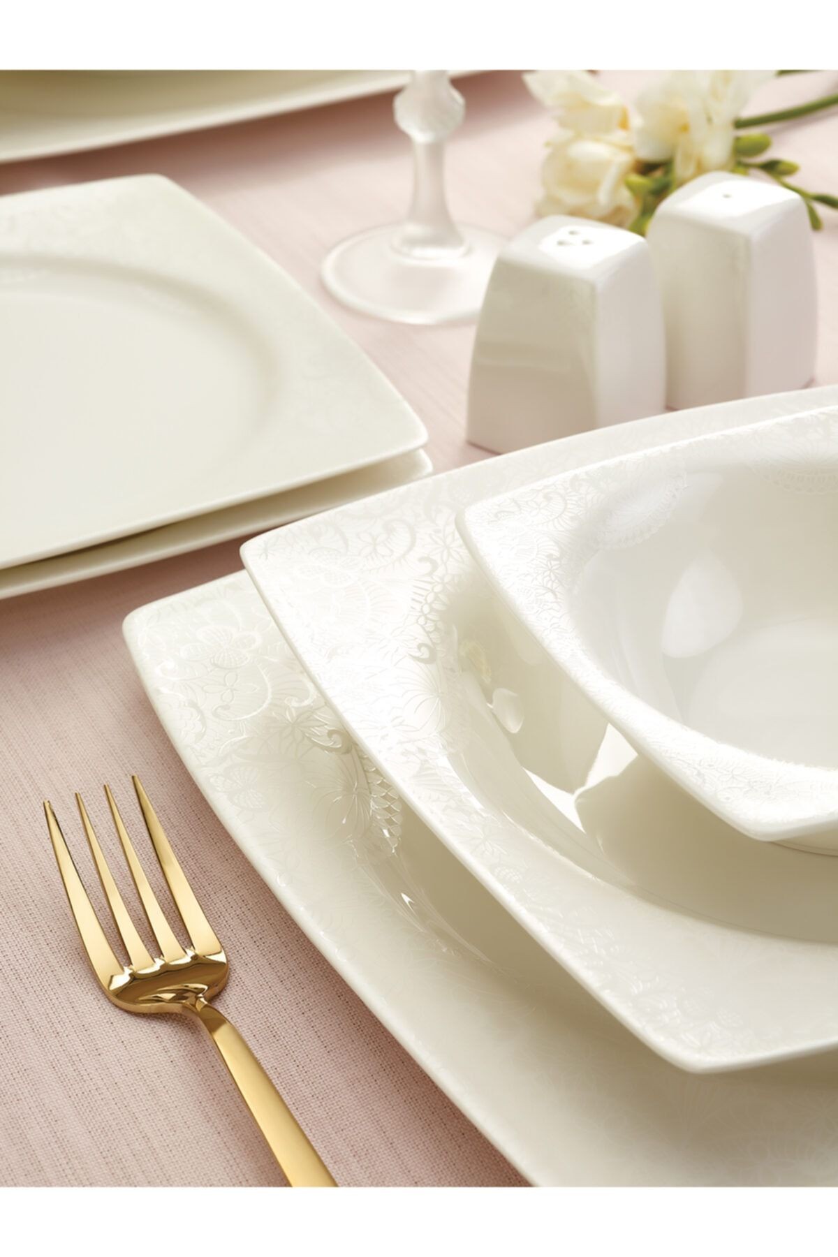 Fine Bone Meyra 61 Parça 12 Kişilik Yemek Takımı