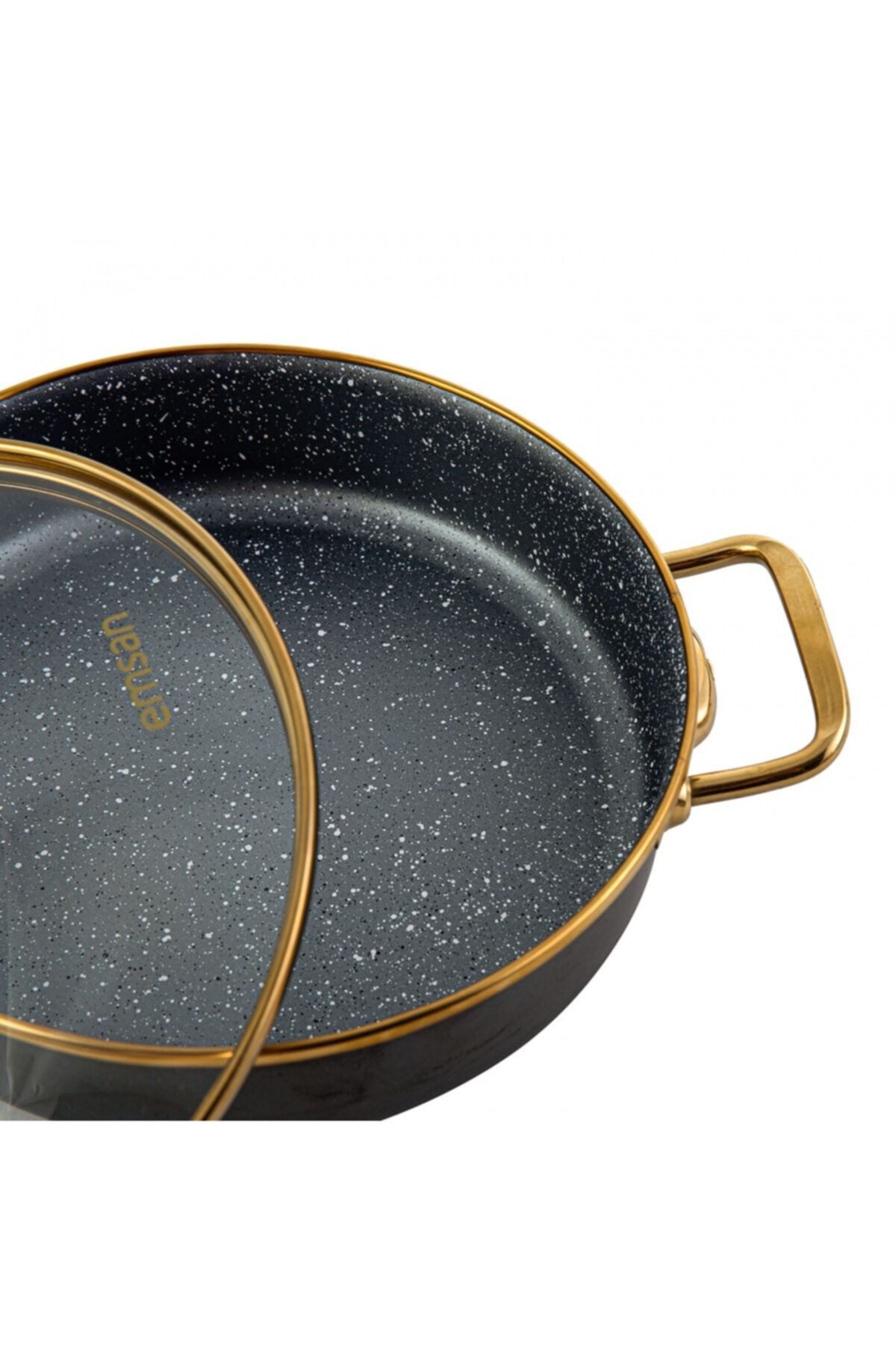 Troy 20 Cm Kapaklı Sahan Siyah