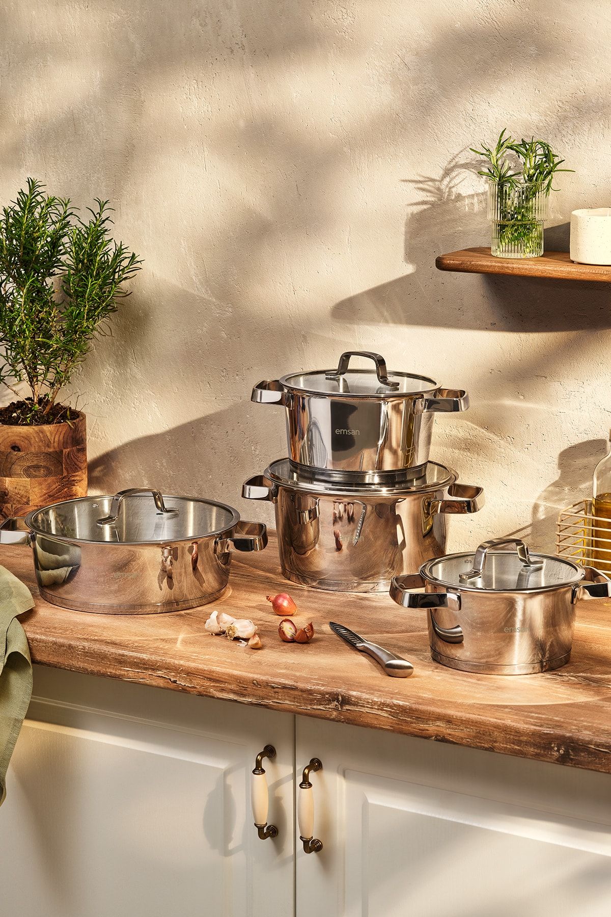 Konik Çelik 8 Parça Tencere Seti