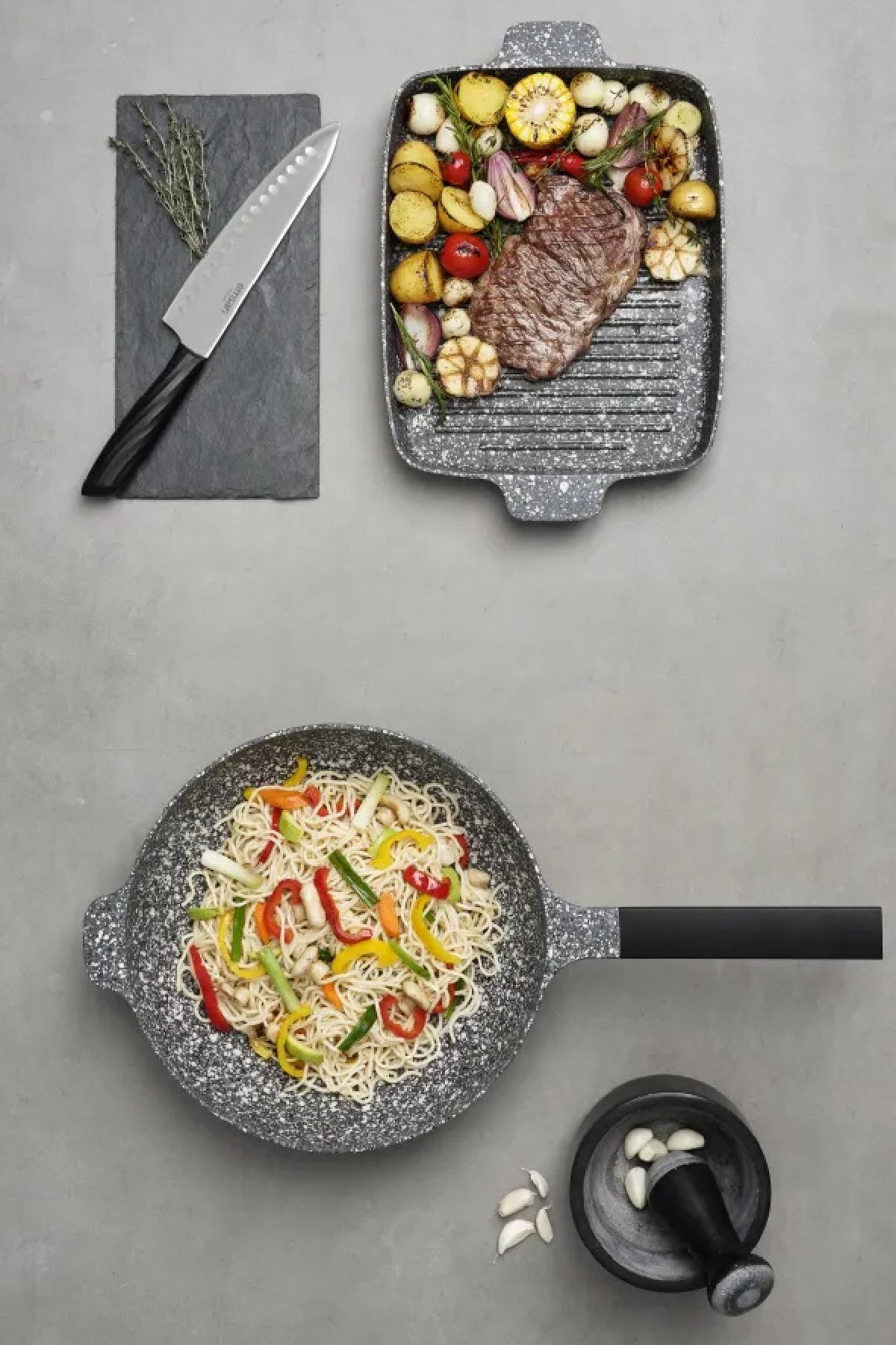 Perge Döküm Wok Tava 30 Cm