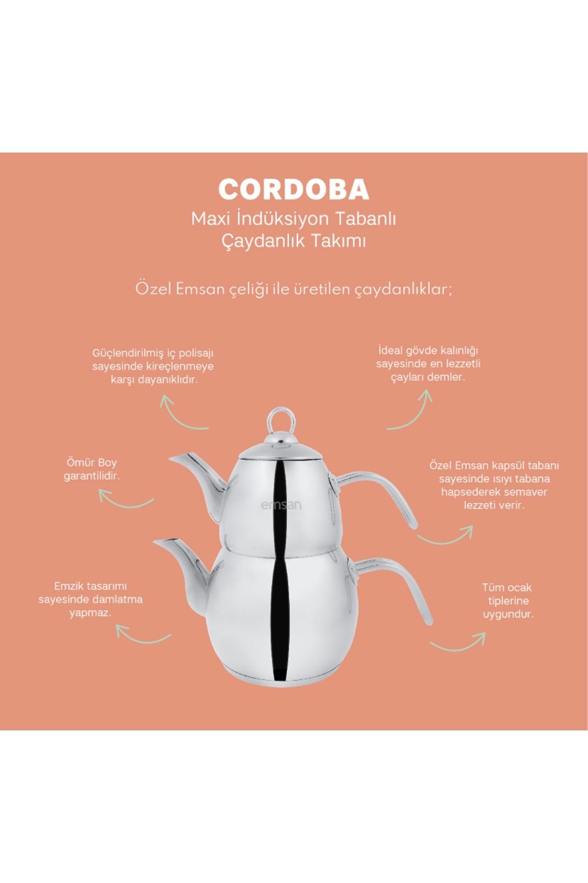 Cordoba Maxi Çaydanlık Takımı