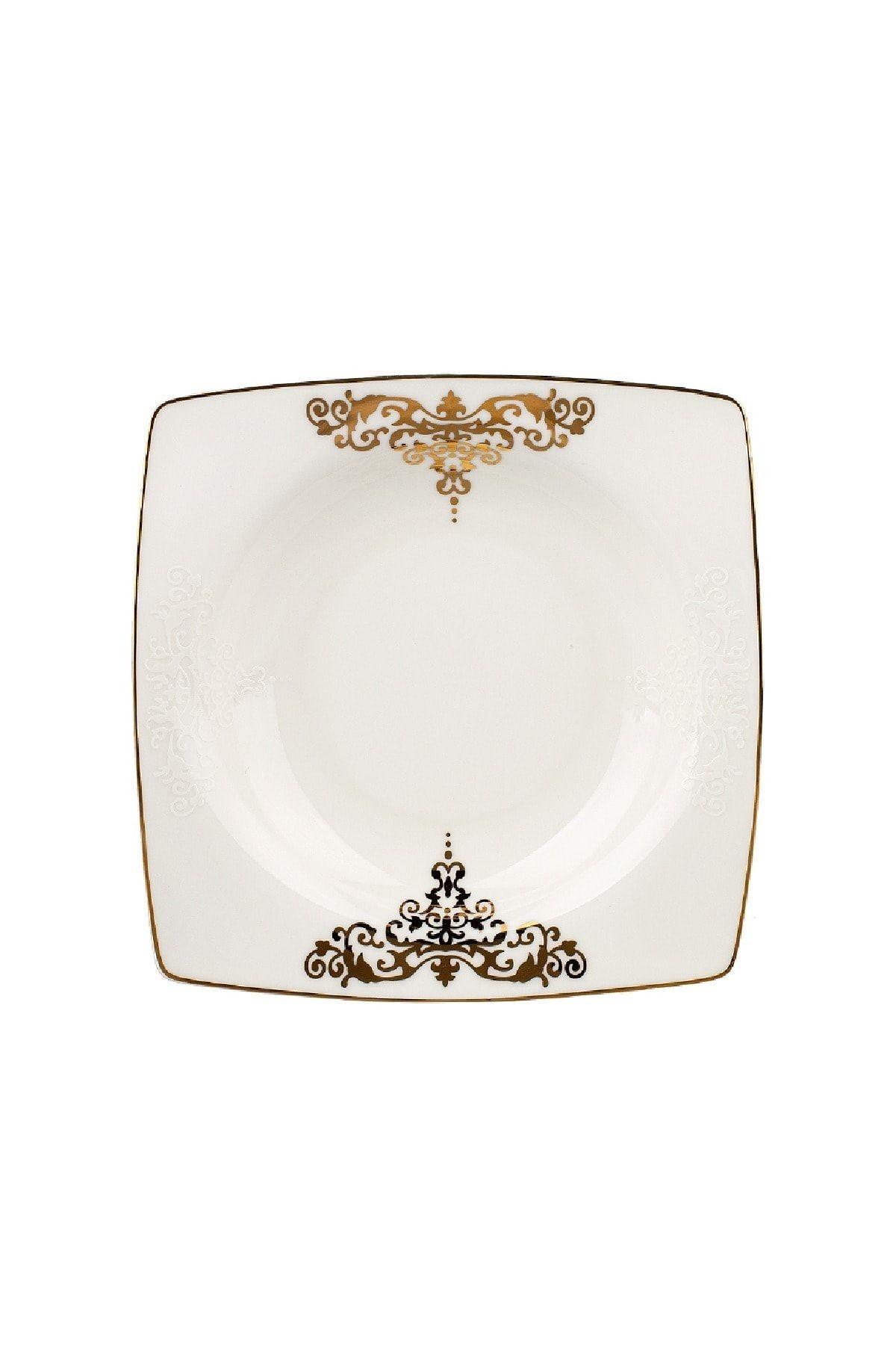 Beyaz Fine Bone Topkapı Gold 61 Parça 12 Kişilik Yemek Takımı