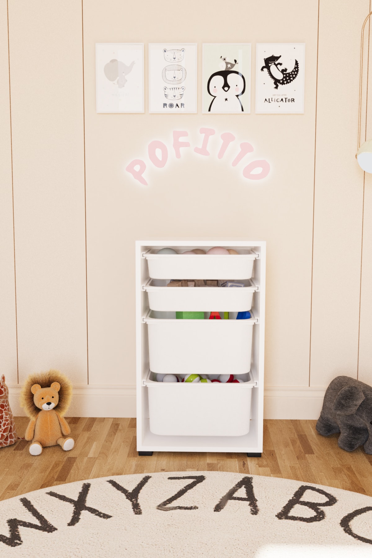 2 BÜYÜK 2 KÜÇÜK SEPET BEYAZ