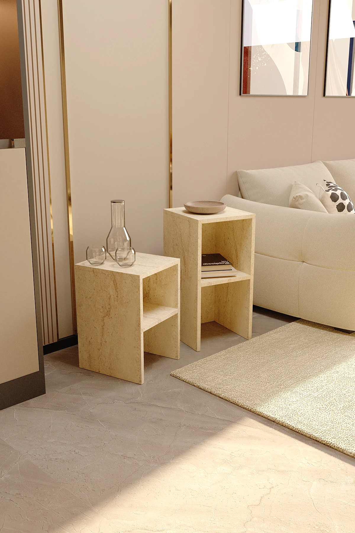 TWİNORA YAN SEHPA 2'Lİ